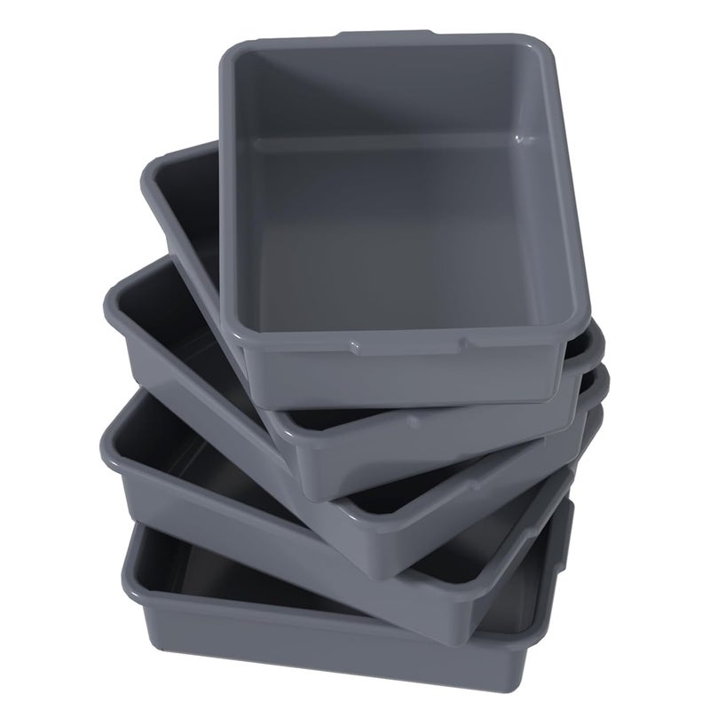 Ziglous 8 L Plastic Bus Tubs, Food Service Bus Tub, 5 Packs - Image 2